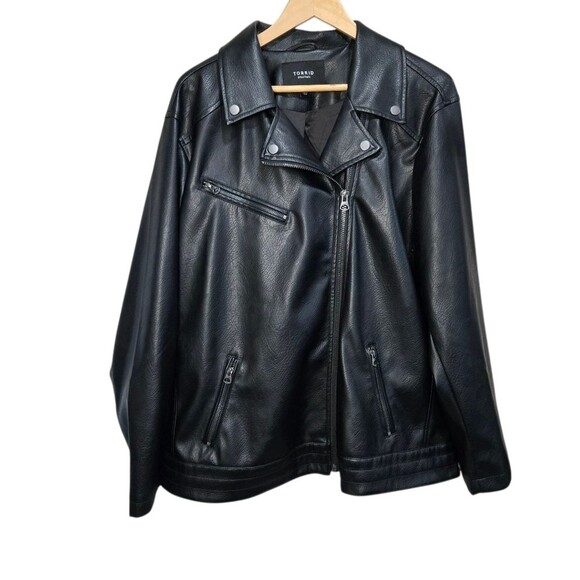 Torrid Faux Leather Relaxed Moto Jacket - Picture 2 of 8